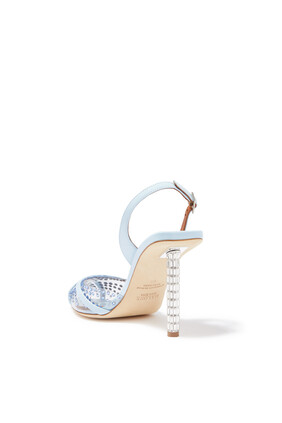 Jorja 90 Patent Slingback Pumps